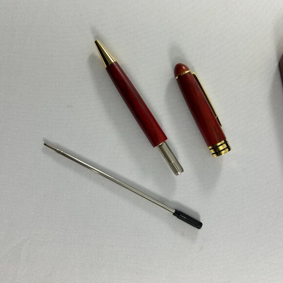 Thank You For Serving Heart Like Jesus Rose Wood Box Ball Point Pen NEEDS INK - Picture 5 of 9